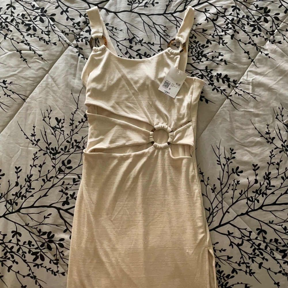 Forever 21 Cream Midi Dress